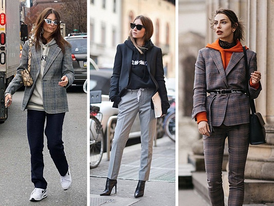 Толстовка и пиджак — модное сочетание